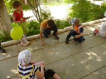 Дед Мороз в гостях у Лета.